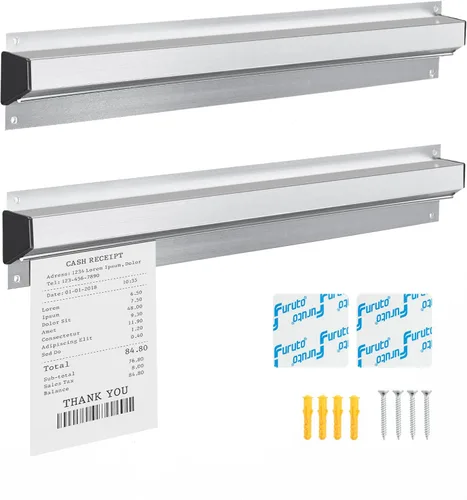 Soporte para Tickets de Restaurante, Riel de Exhibición Deslizante para Recibos de Órdenes de 16/18/24/28/30", Estante de Cheques para Cocinas