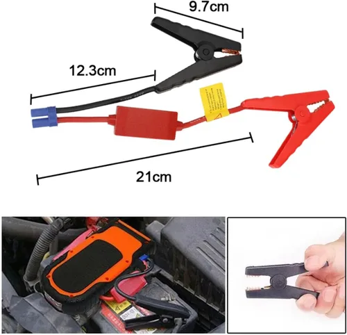 Miniatura 4 de Cable de Arranque con Abrazaderas, Cable de Refuerzo con Conector EC5 y Módulo de Prevención de Carga Inversa para Arranque de Coche Jump Starter