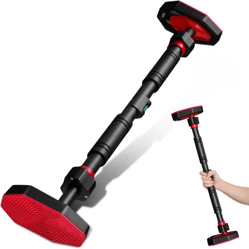ULTECHNOVO Barra de dominadas ajustable para puerta, sin taladro, barra de entrenamiento de fuerza, equipo portátil de gimnasio en casa con bloqueo
