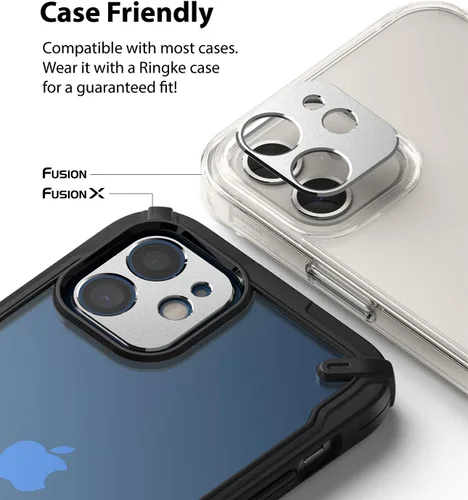 Miniatura 8 de Ringke Estilo de cámara compatible con iPhone 12 Mini protector de lente de cámara - Plata