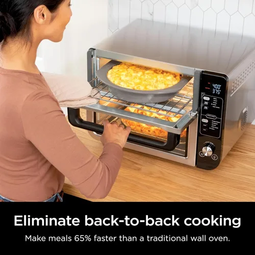 Miniatura 5 de Ninja Horno doble DCT400 10 en 1 con FlexDoor, FlavorSeal y acabado inteligente, convección superior rápida y parte inferior de freír al aire