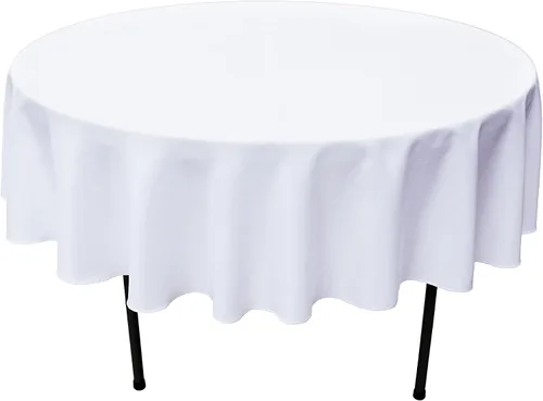 Miniatura 43 de GEFEII Servilletas de tela de poliéster sólido de 18 x 18 pulgadas para cocina, mantel rectangular cuadrado redondo para bodas, fiestas