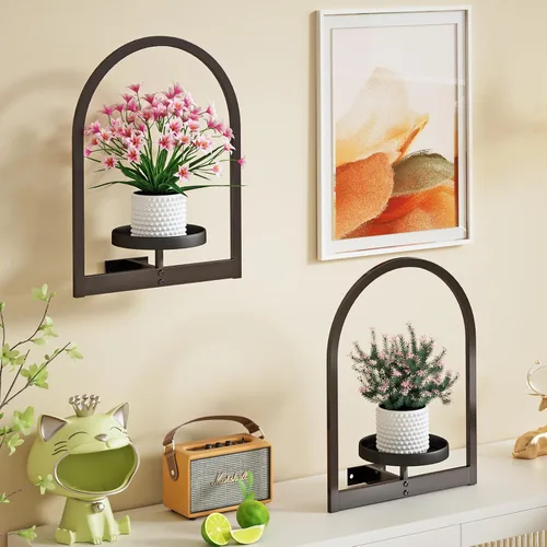 Miniatura 7 de Flenpptly Soporte para plantas de pared, maceta de pared para plantas de interior, estantes de ventana para múltiples plantas en interiores