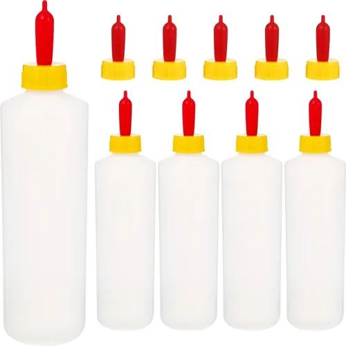 Miniatura 8 de Housoutil Biberón de cordero de 13.5 fl oz, 1 juego de biberones de cabra con pezones, cubo de alimentación agrícola para ganado como corderos