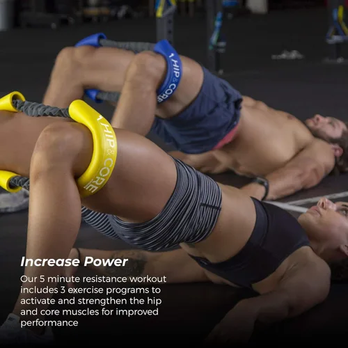 Miniatura 3 de Crossover Symmetry Sistema de cadera y núcleo: bandas de entrenamiento en casa con resistencia de bucle para estirar y fortalecer piernas, glúteos