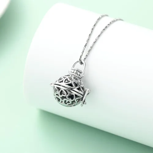Miniatura 4 de Yinplsmemory Cremation Jewelry Hollow Heart Urn Necklace for Ashes for Women Men with Always In My Heart Memorial Locket Pendant Keepsake Jar