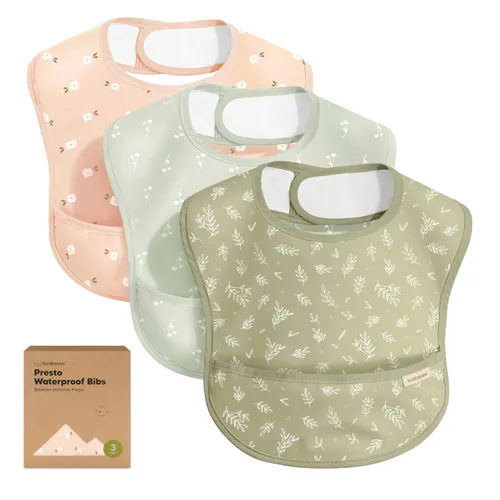 Miniatura 22 de KeaBabies Paquete de 3 baberos impermeables para comer, baberos ligeros para alimentación de niños pequeños con gran atrapador de alimentos, a