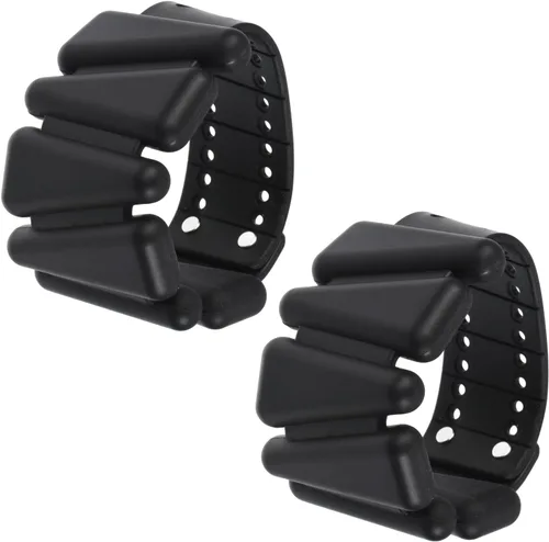 PATIKIL Juego de 2 pesas ajustables para muñeca, 2 libras en total (1 libra cada una), pesas de silicona para caminar al tobillo para mujeres y