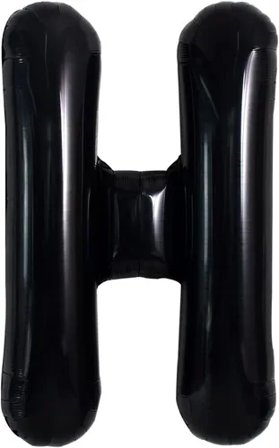 Miniatura 48 de TONIFUL Globos grandes de helio de letras B negras grandes de 40 pulgadas, globos de aluminio Mylar para decoración de suministros de fiesta