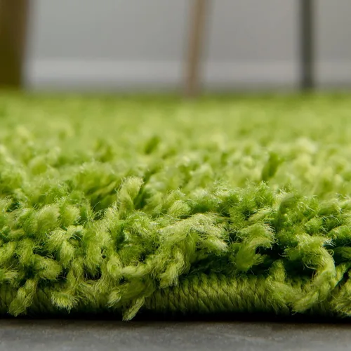 Miniatura 11 de Unique Loom Colección Solid Shag - Alfombra de área (1.60 m de diámetro, redonda, color verde hierba)