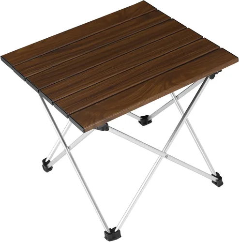 Miniatura 10 de Tesouro Mesa de camping portátil, mesa auxiliar plegable de aluminio para cocinar al aire libre, senderismo, viajes, picnic (albaricoque-grande)