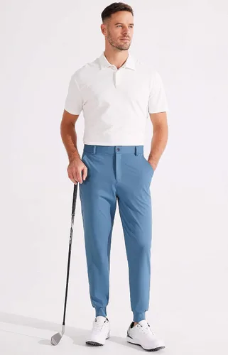Miniatura 5 de Libin Pantalones deportivos de golf elásticos en 4 direcciones con bolsillos, pantalones de vestir ajustados para trabajo, pantalones deportivos