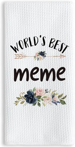 Miniatura 20 de TNUW Best Grandma - Toallas de cocina de 16 x 24 pulgadas, la mejor flor de Abuela del mundo, suave y absorbente, toalla de cocina, toallas de mano