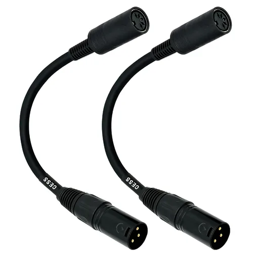 Miniatura 8 de CNCESS CESS-279 DIN - Cable adaptador MIDI hembra de 5 pines a XLR macho de 3 pines, cable convertidor de 6 pulgadas para sintetizadores, teclados