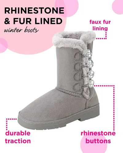 Miniatura 2 de bebe Girl's Fur Lined Winter Boot with Rhinestone Details (ToddlerLittle GirlBig Girl)