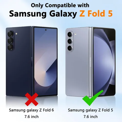Miniatura 2 de Fotbor [Paquete de 2] Protectores de pantalla para Samsung Galaxy Z Fold 5, flexible y suave, película protectora EPU para pantalla