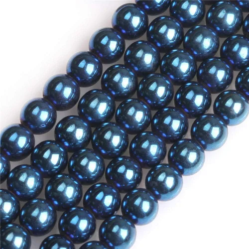 Miniatura 13 de GEM-Inside - Cuentas redondas sueltas de hematita negra natural de 0.079 pulgadas para hacer joyas, 15 pulgadas
