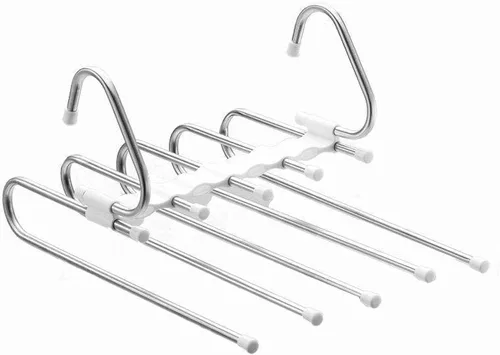 Miniatura 10 de BuyDBest - Juego de 9 perchas de acero inoxidable resistentes para mantas y toallas, armario o baño, perchas de metal resistente sobre el soporte