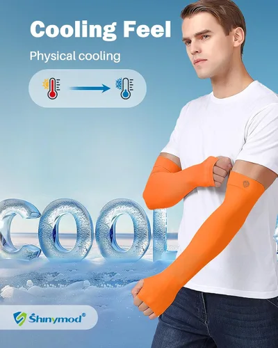Miniatura 27 de Mangas para brazo, para hombres o mujeres. Para calentar o refrescar. Guantes de Compresión con factor de protección de los rayos ultravioleta UPF