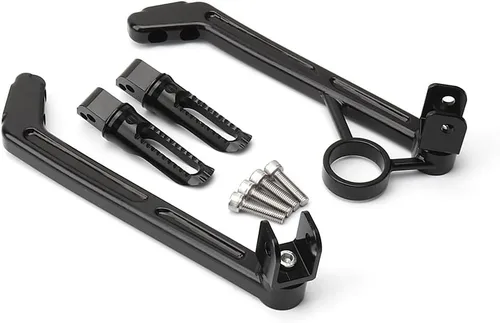 Miniatura 2 de Estriberas de pasajero trasero para motocicleta, compatibles con BMW R9T/ R NINE T Pure/R NINE T Racer/R NINE T Scrambler Estriberas plegables Negro