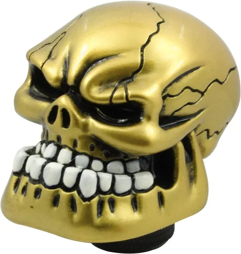 Miniatura 12 de Pomo para palanca de cambios automática con forma de calavera, color negro
