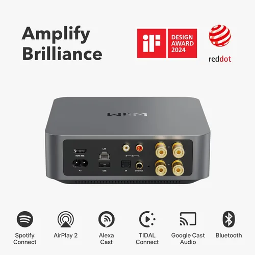 Miniatura 2 de WiiM Amp: Amplificador de Streaming Multisala Compatible con AirPlay, Google Cast, Alexa HDMI, Control de Voz Transmite desde Spotify, Amazon