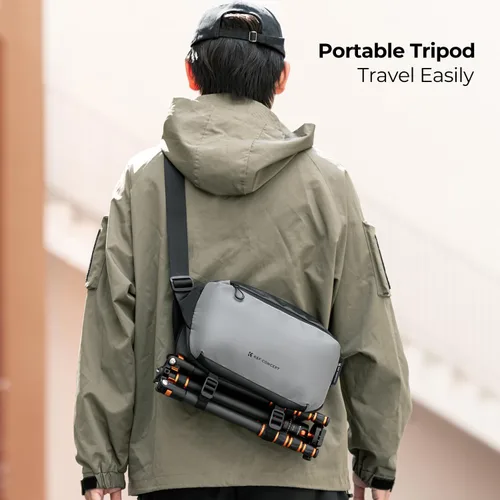 Miniatura 5 de K&F Concept Bolsa Bandolera 2 en 1 para Uso Diario, Bolsa de Hombro y Mochila Cruzada Multifuncional para Fotografía con Cámara DSLR, Bolsa Portátil