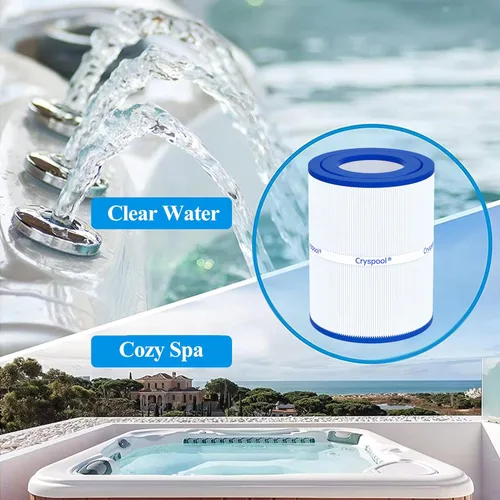Miniatura 7 de Cryspool® PDM28 Filtro compatible con filtro de spa Aqua Crest PDM28 461273, Dream Maker, cartucho de filtro de spa de 28 pies cuadrados, paquete