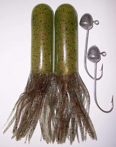 Super Tubos GITZIT de 6" Humo de oliva/escamas rojas