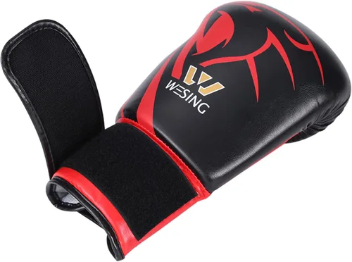 Miniatura 4 de Wesing - Guantes de boxeo profesionales para hombres y mujeres, guantes de boxeo para kickboxing, guantes de entrenamiento para adultos y niños Azul