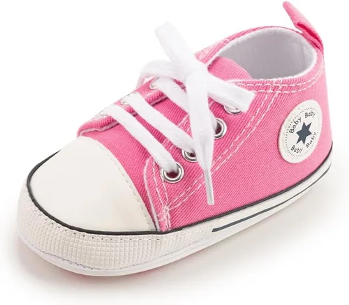 Miniatura 120 de KIDSUN zapatos deportivos altos hasta el tobillo para bebés, niños y niñas con suela antideslizante, suaves, para recién nacidos, zapatos