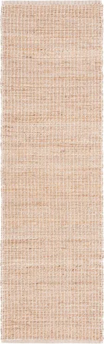 Miniatura 3 de SAFAVIEH Natural Fiber Collection - Alfombra de pasillo de 8 pies, color natural y beige, diseño de granja, ideal para zonas de alto tráfico