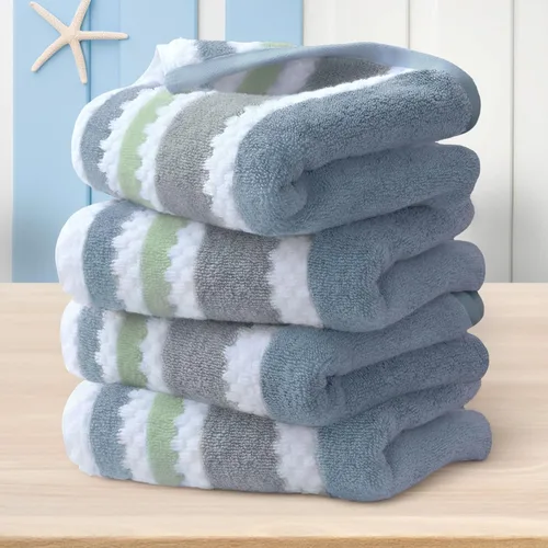 Miniatura 11 de Paños de lavado de algodón para ducha (6 piezas, 13 x 13 pulgadas), de secado rápido, gruesos, absorbentes, toallas faciales suaves para baño, juego