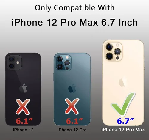 Miniatura 3 de ankofave Funda para iPhone 12 Pro Max para mujeres y niñas, bonita funda chapada en oro con doble corazón, suave, a prueba de golpes, funda