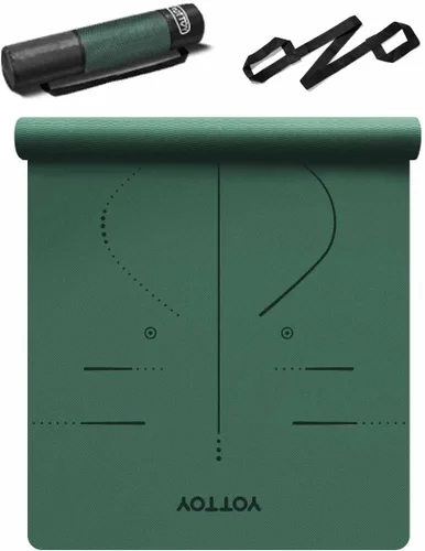 Miniatura 10 de YOTTOY Esterilla de Yoga, 72"x 32"x1/3" Extra Ancha Antideslizante para Ejercicio Fitness Yoga, Esterillas Ecológicas de TPE para Ejercicio para Nilo