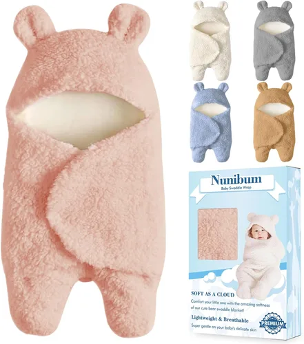 Miniatura 10 de Nunibum Manta Envolvente para Bebé Niños Niñas Lindo Oso de Felpa Manta Receptora Esencial Ultra-Suave Lista de Regalos para Recién Nacidos Azul