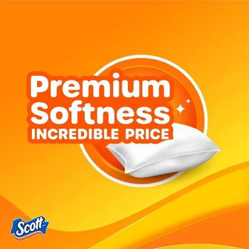 Miniatura 7 de Scott ComfortPlus - Papel higiénico con tubo perfumado suave a lavanda, 12 mega rollos, 310 hojas por rollo, apto para fosas sépticas, papel