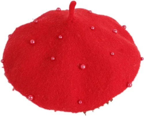 Miniatura 29 de Gorros de boina de perlas para bebés y niñas, sombreros de lana para fiesta de bebé, sombreros de primavera y verano, accesorios para bebés de 2 a 6