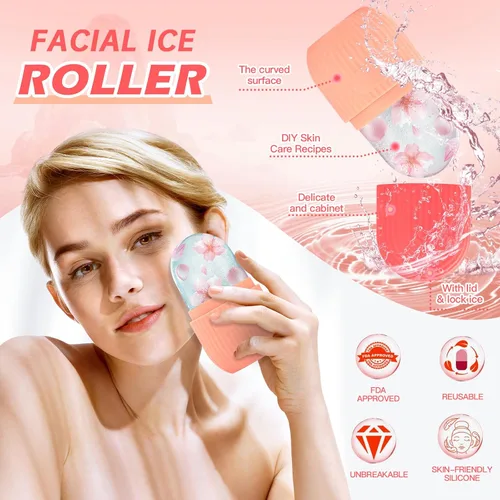 Miniatura 3 de Rodillo de hielo para cara y ojos, rodillo de hielo mejorado para aliviar la hinchazón, herramientas para el cuidado de la piel, cubo facial