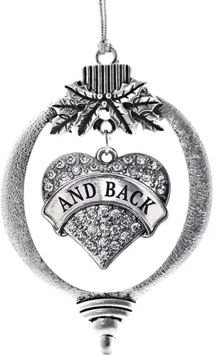 Miniatura 203 de Inspired Silver Adornos festivos de dije de corazón pave de plata con circonitas cúbicas