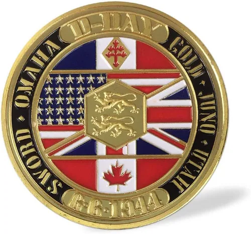 Miniatura 3 de Moneda de desafío de la Segunda Guerra Mundial del Ejército de los Estados Unidos Guerra Mundial Europa Soldado Veterano
