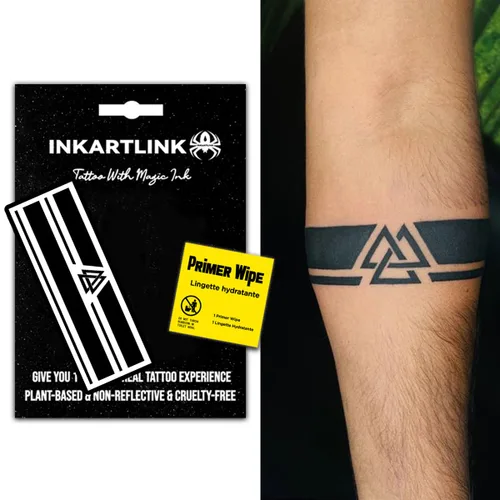 Miniatura 9 de INKARTLINK Tatuajes temporales semipermanentes, tatuajes de brazo realistas, impermeables y no reflectantes, embalaje exquisito, diseño único