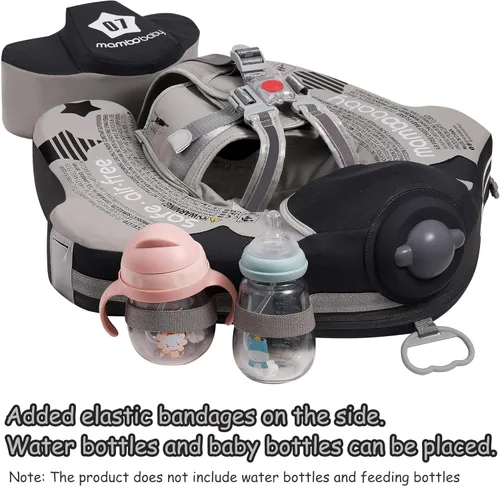 Miniatura 5 de Mambobaby Flotador Mejorado con Cola Añadida para Bebé con Toldo para Anillo de Natación de Cintura Infantil Entrenador de Natación Flotadores No