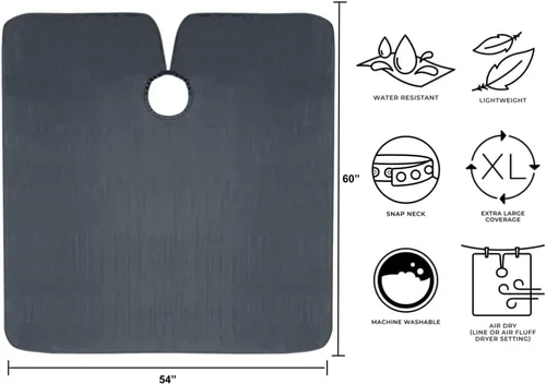 Miniatura 2 de Cricket Forte Capas de corte de pelo para peluquería profesional para clientes, cierre de cuello a presión ajustable, pizarra