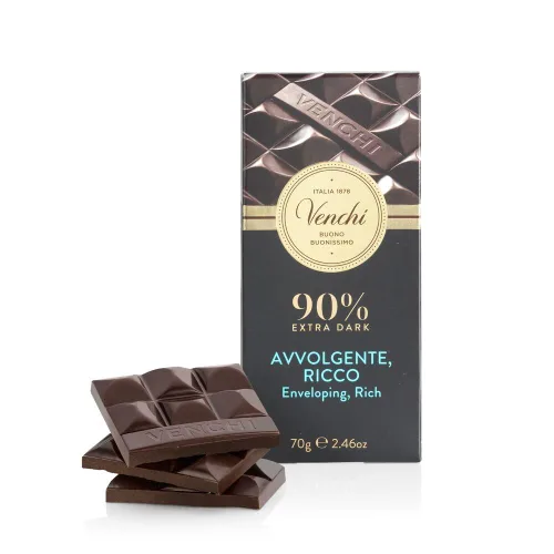 Miniatura 10 de Venchi - 85% Barra de chocolate extra oscuro, 3.52 onzas - Mezclas de cacao fino - Sin gluten - Vegano (paquete de 2)