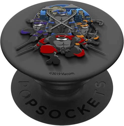 Miniatura 6 de Teenage Mutant Ninja Turtles Grupo Shot Dark Retrato PopSockets PopGrip: agarre intercambiable para teléfonos y tabletas PopSockets MagSafe PopGrip