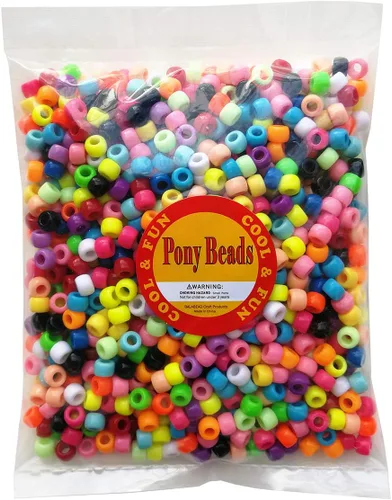 Miniatura 6 de Cuentas de poni mixtas de colores para hacer pulseras de amistad, tamaño 0.236x0.354 in, 1000pcs