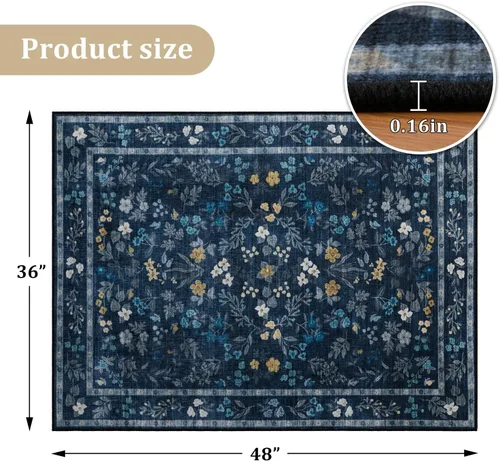Miniatura 7 de chakme Tapete para silla de oficina para suelo de madera dura, 48 x 36 pulgadas, protector de escritorio de computadora de fácil deslizamiento