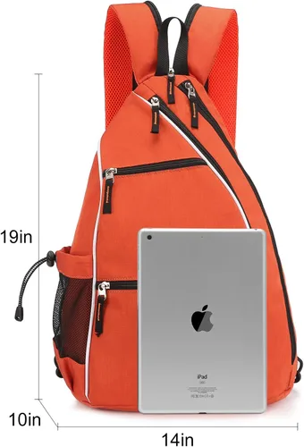 Miniatura 2 de Sucipi Pickleball Bag - Men's & Women's Pickleball Backpack, Adjustable Sling Bag w/Fence Hook/Large Capacity/Safety Pocket Naranja