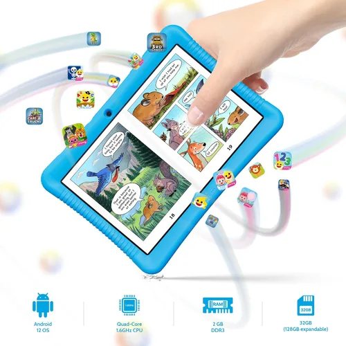 Miniatura 3 de Contixo K102 - Paquete de tabletas para niños de 10 pulgadas, auriculares inalámbricos para niños, 32 GB, aplicaciones educativas de aprendizaje
